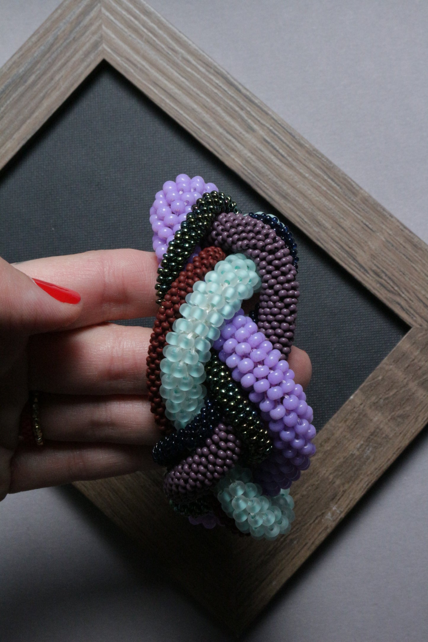 Multicolour Braided Large bracelet