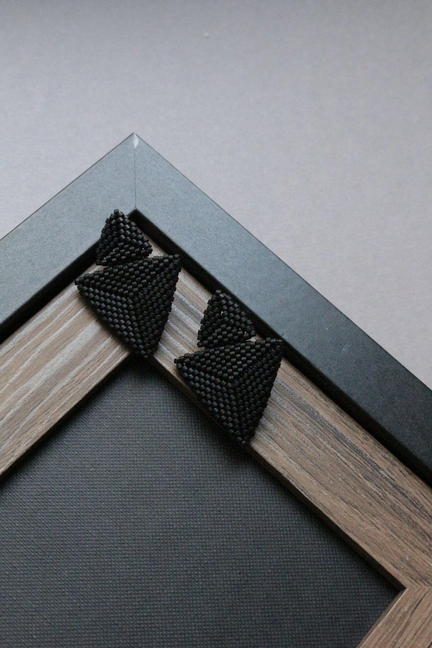 Black matt earrings