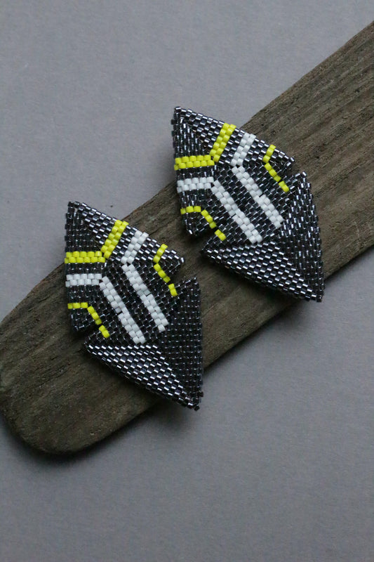 Large triangle seed beads Earrings
