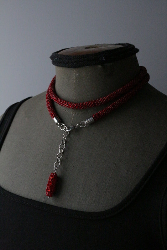 Red double choker