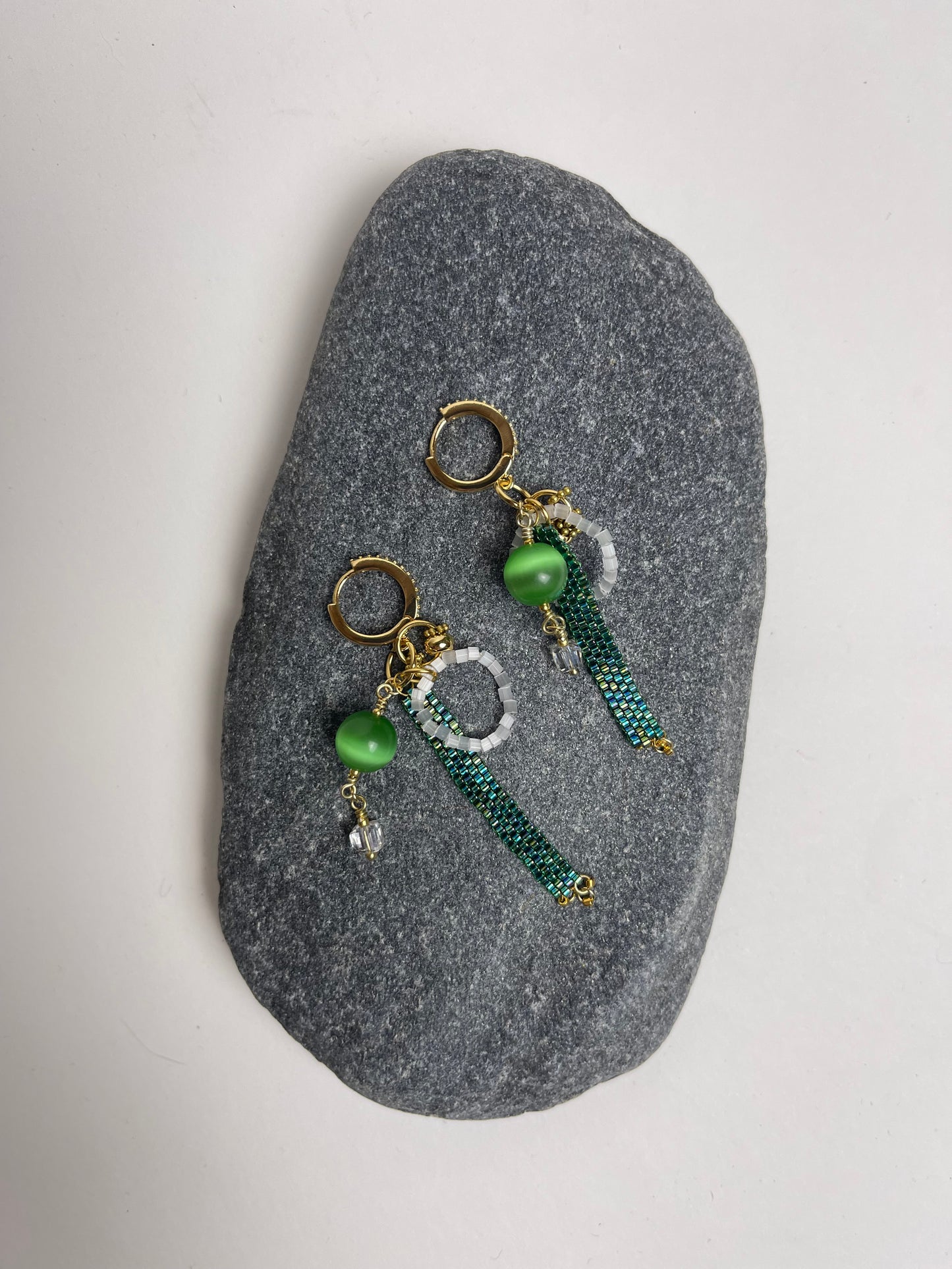 Green earrings