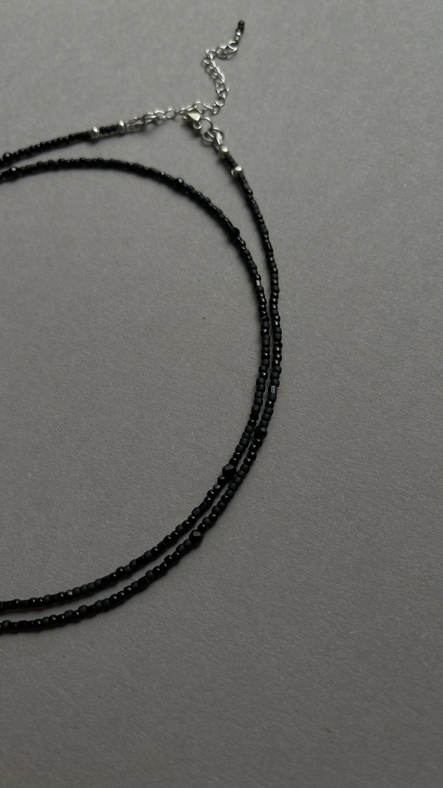 Black double choker