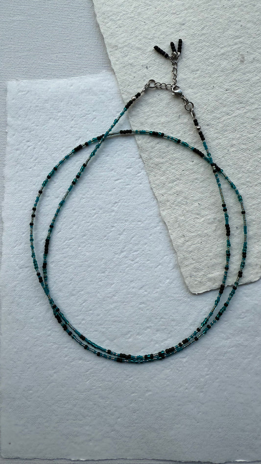 Black and Green Double choker