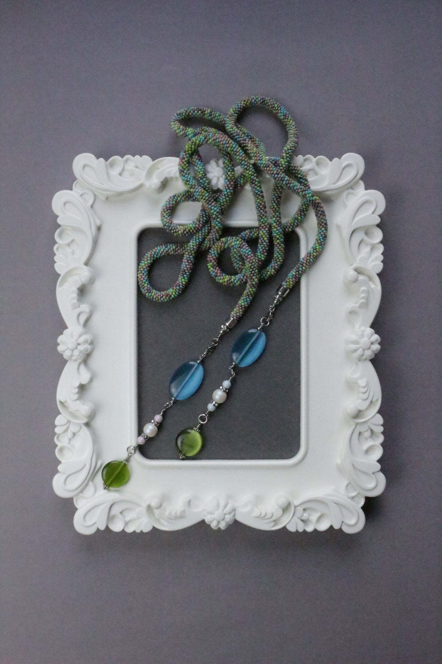 Long Multicolour Necklace - Lariat