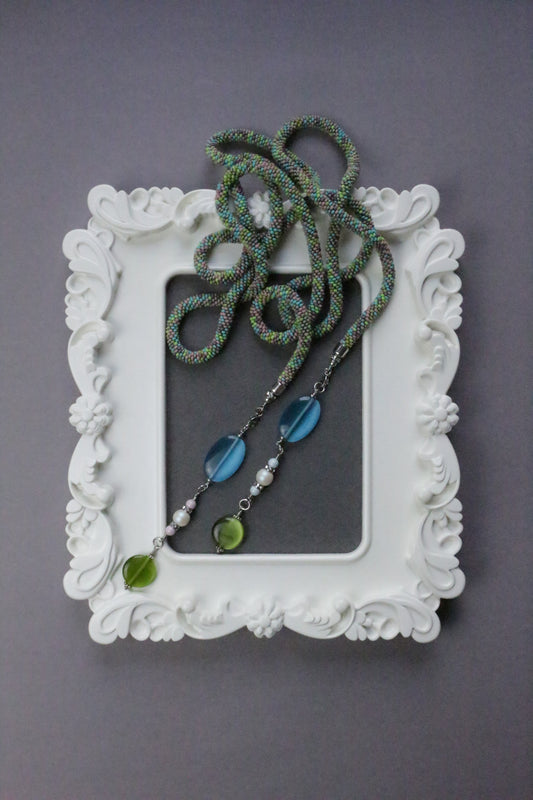 Long Multicolour Necklace - Lariat