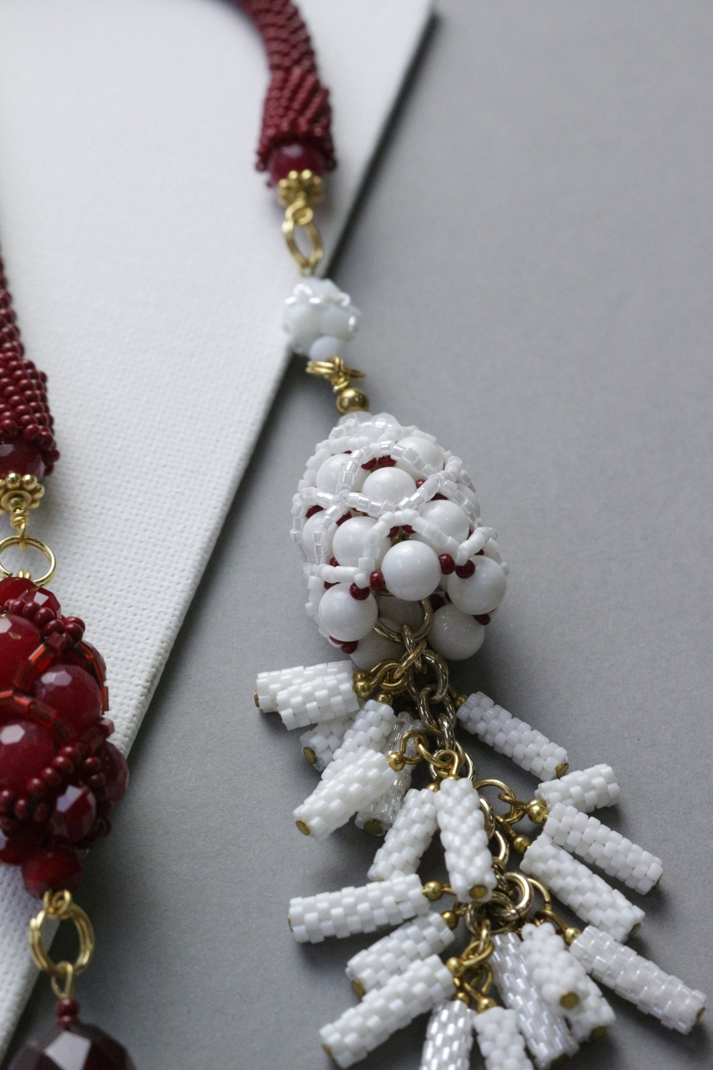 Long Bordeaux Necklace - Lariat